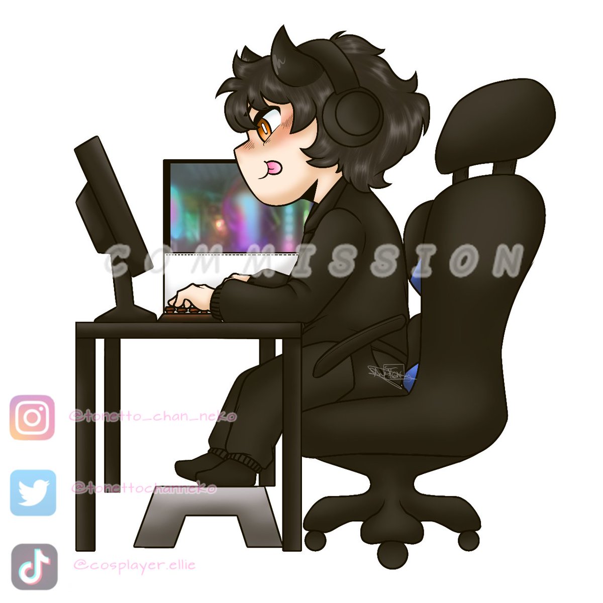 TonettoChan's tweet photo. Another finished commissions for @Curigury !! I had fun doing them and they are so cute! Hoping to be working with you again soon! Thank youu!!

#commissions #commissionpost #commissionart #commissions https://t.co/BfWEKHP2hG