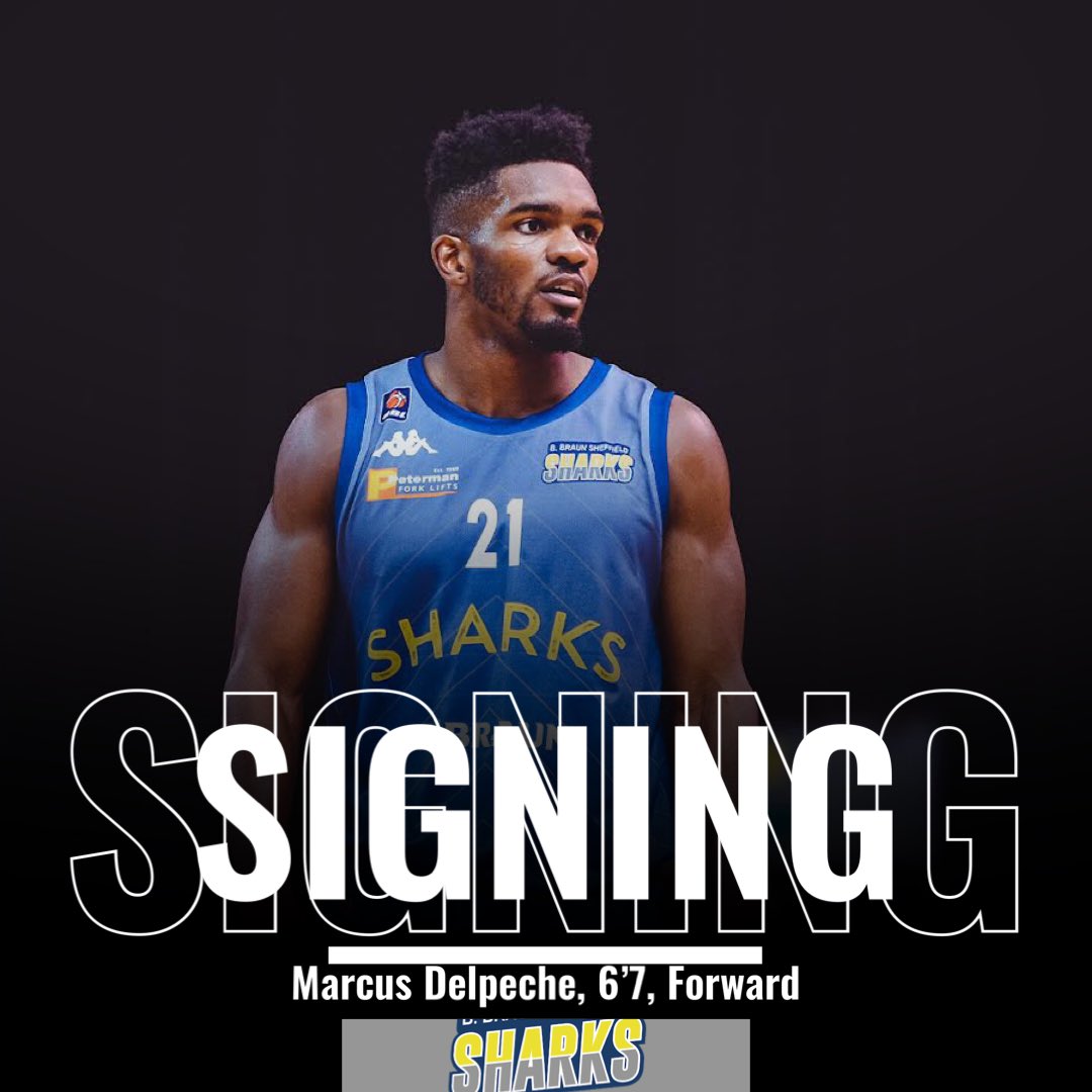 Sharks re-signed British-American big Marcus Delpeche, who averaged 8.6 points and 5.5 rebounds last season.
📸 Adam Bates