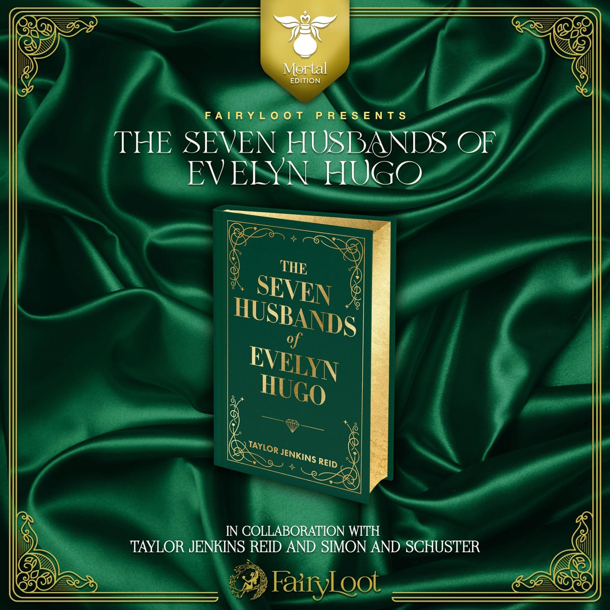 FairyLoot's tweet photo. We are so happy to present to you… ‘The Seven Husbands of Evelyn Hugo’ Exclusive Mortal Edition, brought to you in collaboration with @simonschusterUK and @tjenkinsreid! https://t.co/d75xvxKFBE