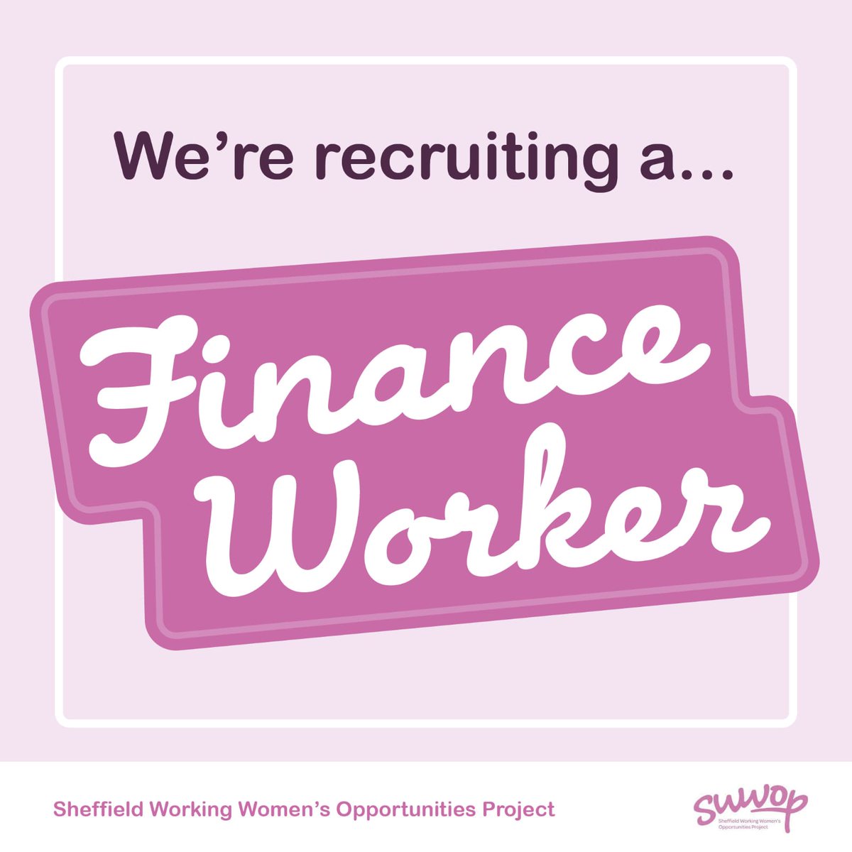 *JOB OPPORTUNITY*
We are recruiting a finance worker to join our team.  Hybrid working available
6-7 hours 
£20,000-£22,000 Pro rota 
Please contact rosie@swwop.org for more info.

#Sheffield #sheff #sheffieldissuper  <a href="/helpushelpsheff/">Help us Help Sheffield</a> <a href="/HelpRotherham/">Help Rotherham</a> <a href="/HelpSheffield/">Help Sheffield</a> <a href="/vasnews/">Voluntary Action Sheffield</a>