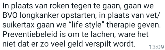 IZA pakt op zoveel vlakken rampzalig uit dat het weer bijna knap is. Met als rode lijn: gezondheid is hardstikke fijn, maar deze overheid gaat t pas bevorderen als er een mooi verdienmodel aan hangt.