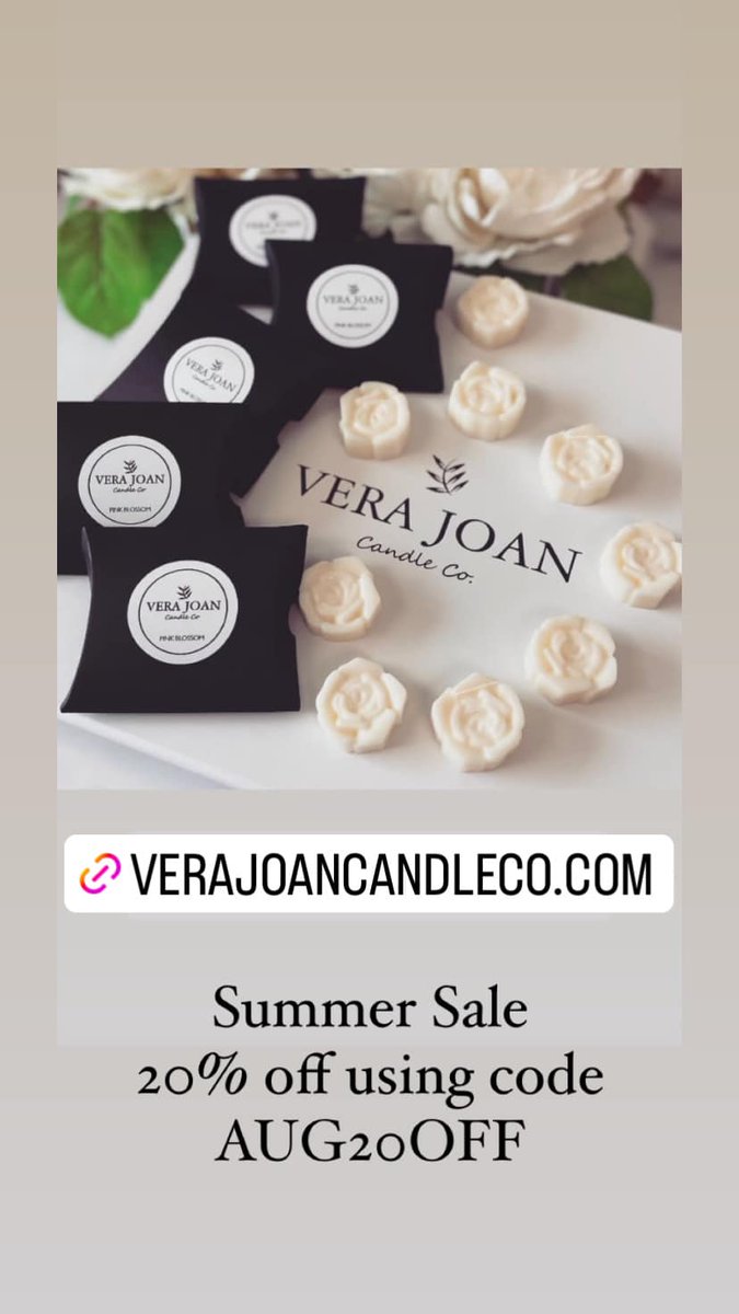 Our tenants at Vera Joan Candle Co. have a Summer Sale... 20% off using the discount code Aug20Off 🤩
bit.ly/3Aa0ig6

#candles #supportlocal #officetolet #officespace #supportlocalbusiness