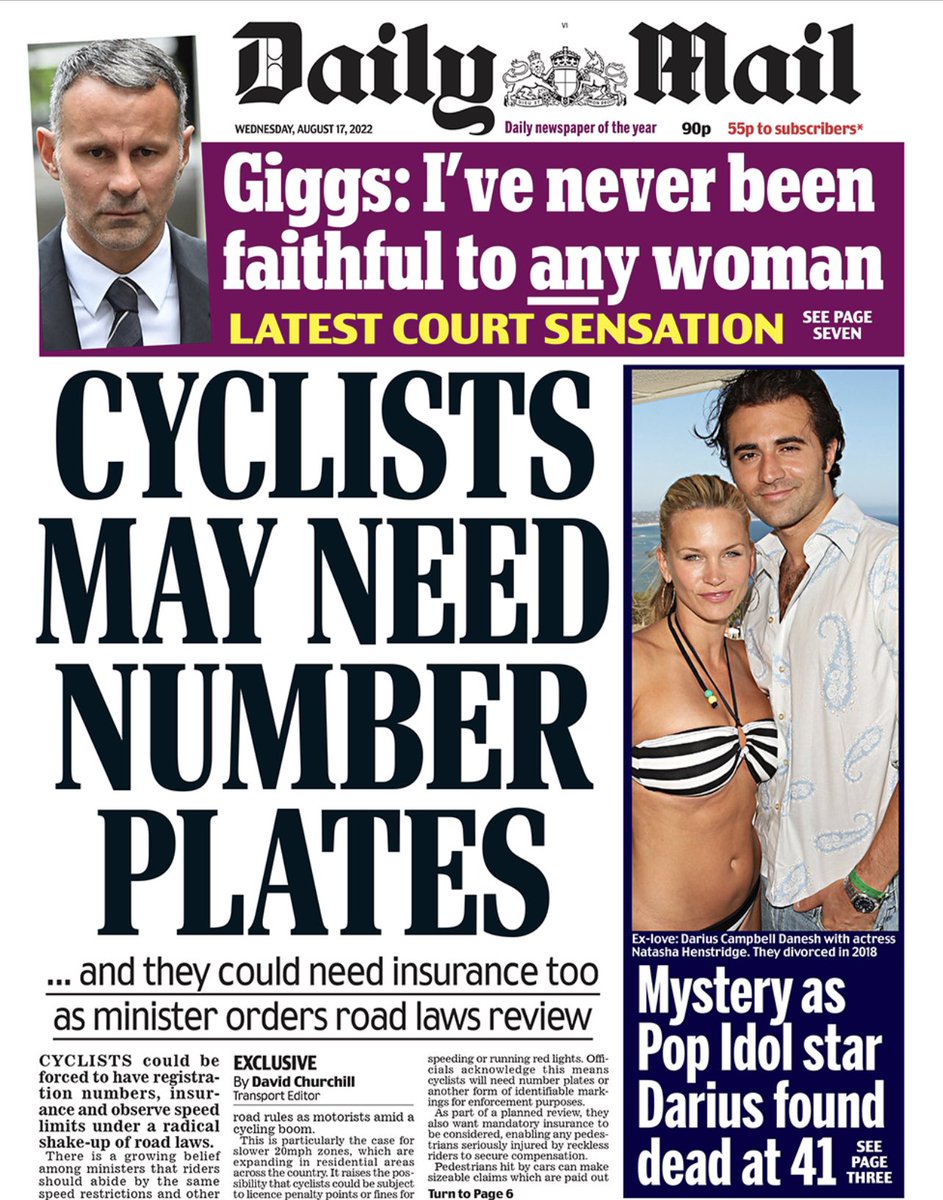 ldn_biker's tweet photo. We’ve gone full looney now, haven’t we? 🤪

#DailyFail #DailyMail #cycling #CyclingLicense #ToriesOutNow https://t.co/rQBOQgzIt2