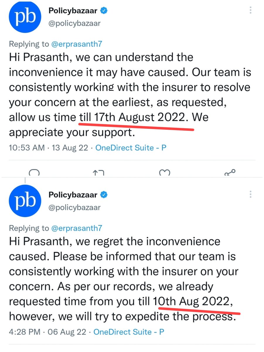 erprasanth7's tweet photo. @pen5ta @PBHelpDesk @policybazaar what the hell your team doing total nonsense from your customer support team .it's already a month still now I'm not getting a response .please give pillow and bed to your support teams to sleep in office https://t.co/OICflYPTLQ
