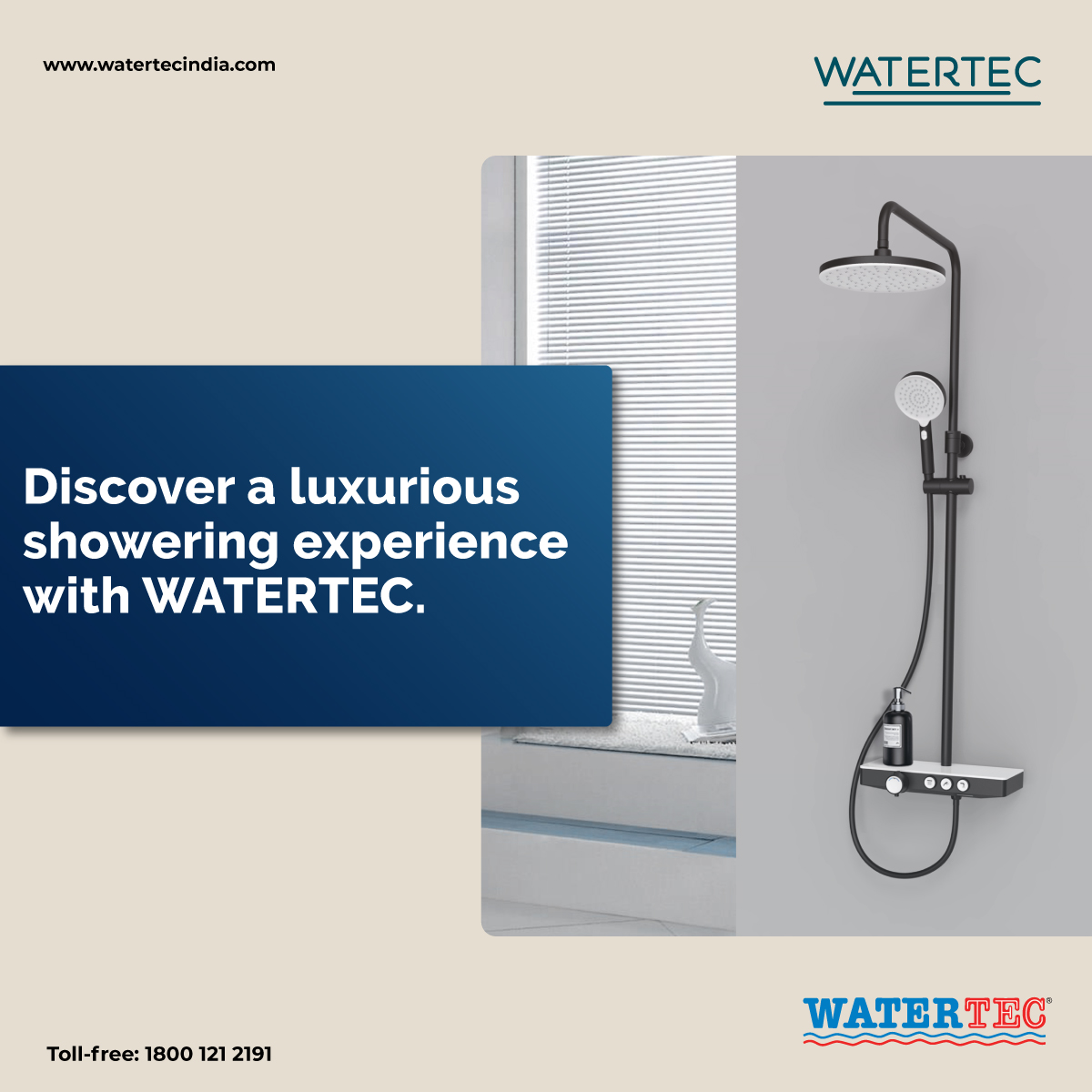 Watertecind's tweet photo. Discover a luxurious showering experience with WATERTEC.

#watertecindia #BathFittings #bathware #showers #sanitaryware #plumbing #accessories #faucets #hygiene #watersaving #Handshower #headshower https://t.co/5qaWURG3Hy