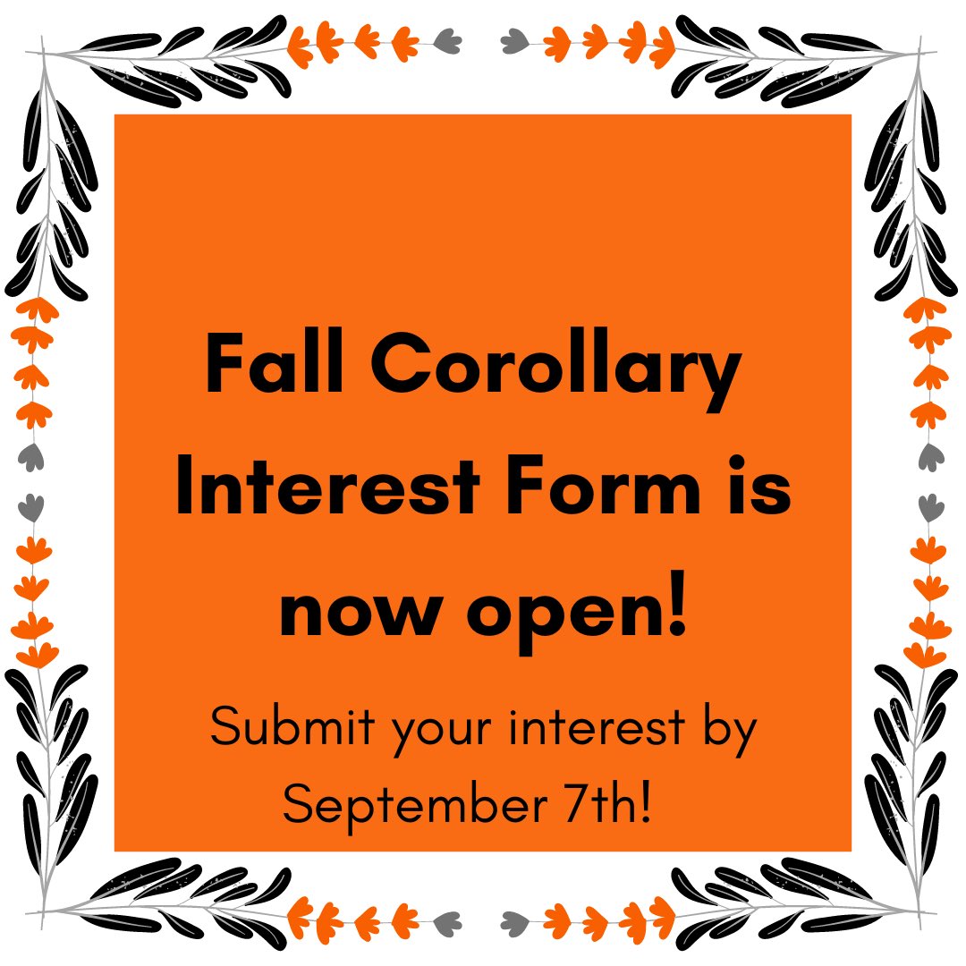 Corollary Interest Forms Open Today!!
Follow the link to sign up!
accounts.google.com/v3/signin/iden…
