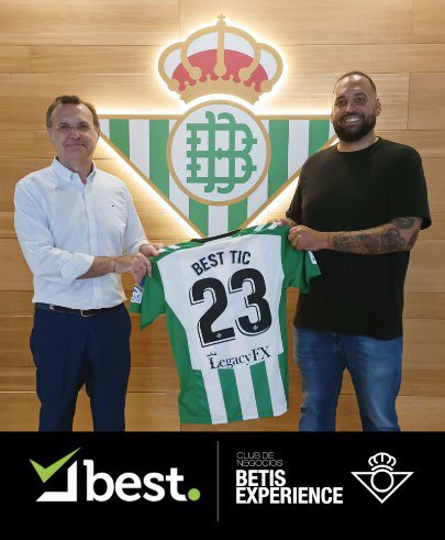 best_tic's tweet photo. Orgullosos de pertenecer al Club de empresas del @RealBetis , a la vez que agradecidos por la gran acogida recibida por parte de las empresas que ya forman parte del mismo.
#Gracias #colaboracion #empresas https://t.co/9eJTi3vnsx