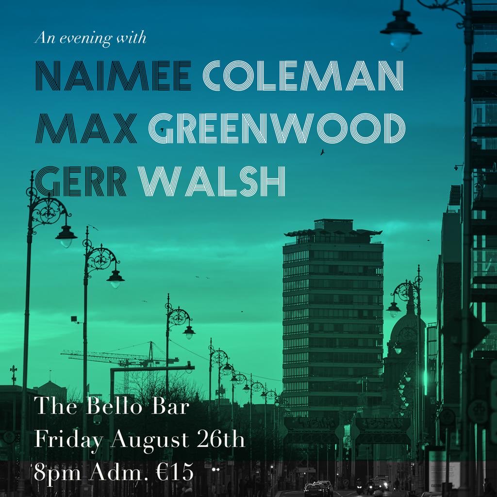 Looking forward to what promises to be a great night with ⁦<a href="/NaimeeColeman/">naimee coleman</a>⁩ &amp; ⁦@GerrWalsh⁩
