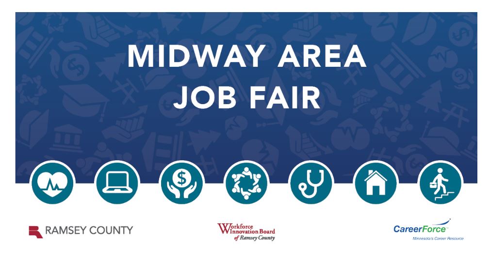 ling_becker's tweet photo. Job Fair Day in the Midway!! So many great employers! Please stop on by. If you are looking for a change, transitioning from unemployment, new grad, kids off to school this fall--there is something for you today! https://t.co/iIae2AQ6GW @cityofsaintpaul @careerforcemn @mndeed https://t.co/cCKUE8NkC8