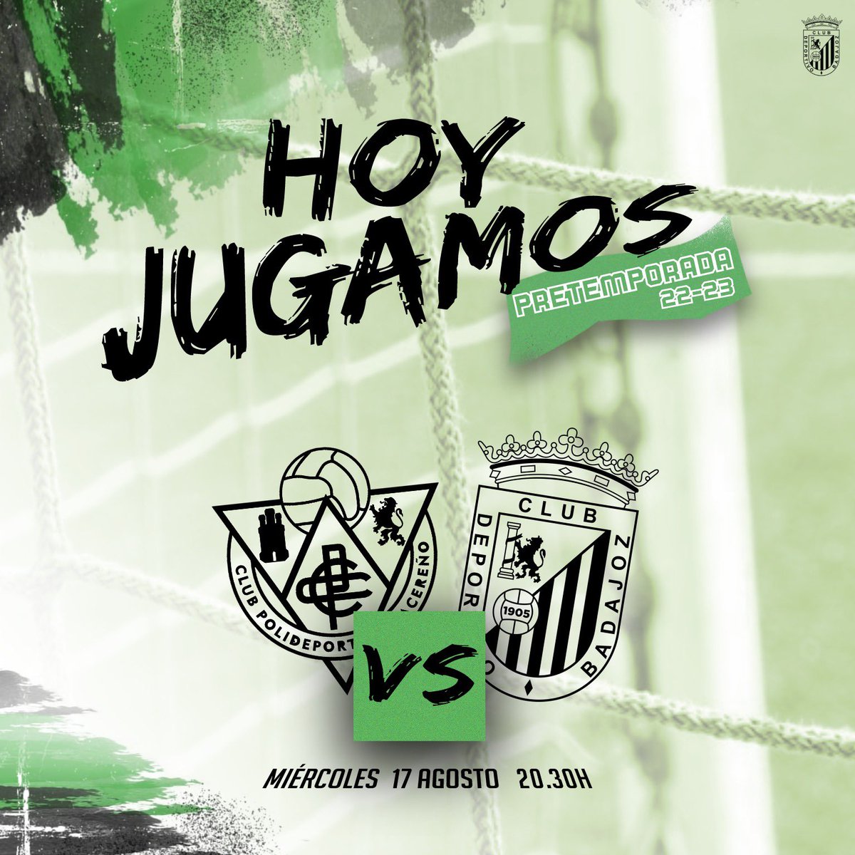 CDBadajoz's tweet photo. ⚽️Hoy jugamos el XXXV Trofeo #CiudadDeCáceres
🆚 @CPCacerenoSAD
🏟 Estadio Príncipe Felipe
⏰ 20:30 horas
#PretemporadaCDB
Y después del partido, el resumen más completo en #CDBTv https://t.co/tb0ajLhPzl