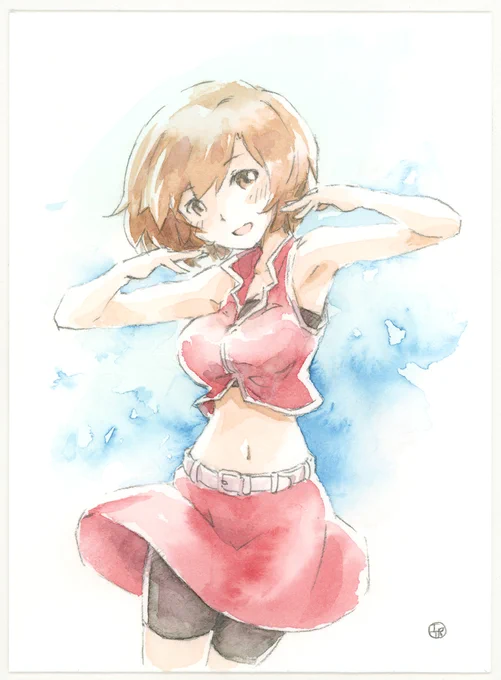MEIKOさん描きました!MEIKOさんカワイイんですよね～ 