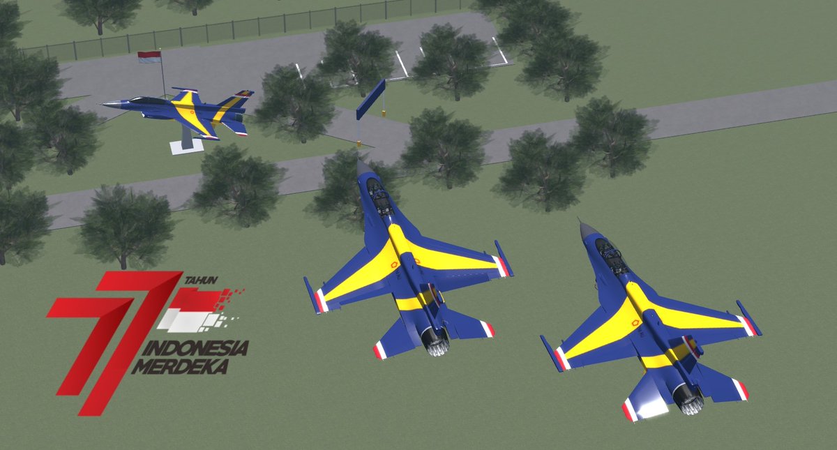 VRBF_2024's tweet photo. Happy Independence Day Indonesia!!!

#HUT77RI #Indonesia #HUT77thRI
#roblox #roaviation #virtualairshow
#Indonesia77th https://t.co/yNyjZ9N0BV