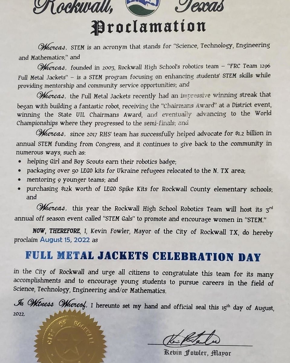 Full Metal Jackets Booster Club (@frcteam1296) on Twitter photo 