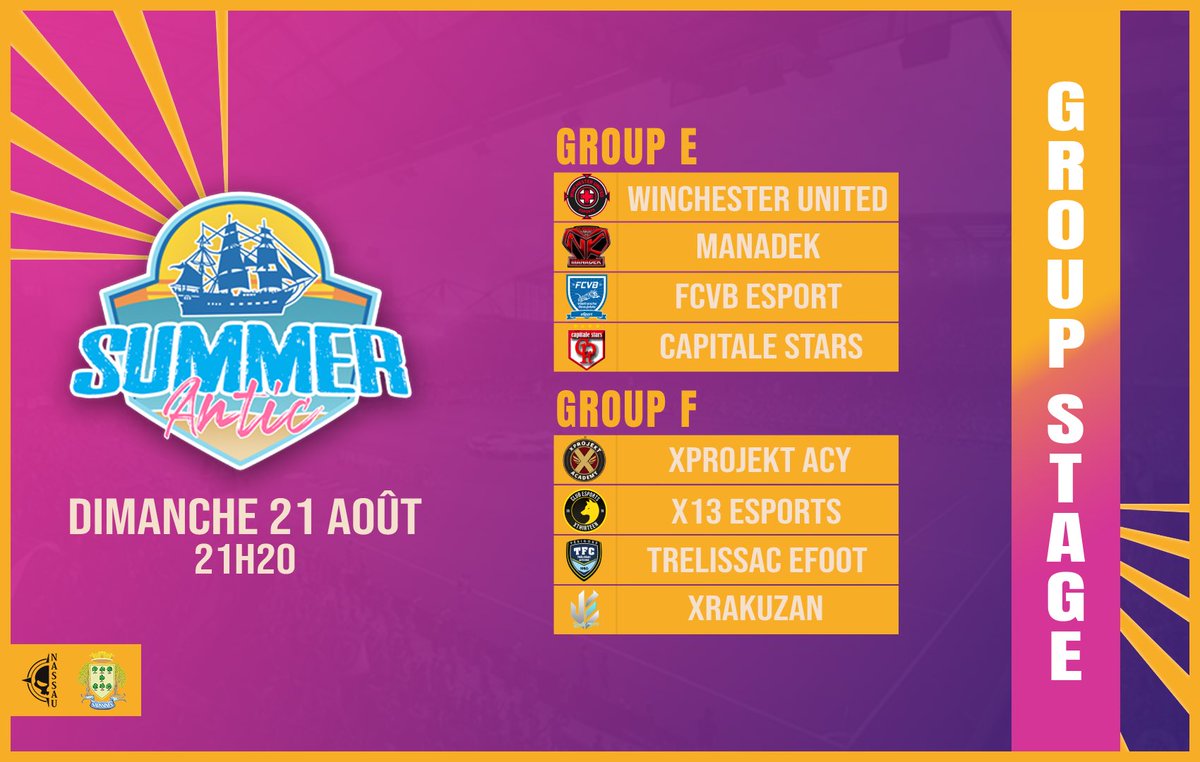 🏆 | #ClubPro #FIFA22 | #AnticSummer

➡️ Au tour des 𝗴𝗿𝗼𝘂𝗽𝗲𝘀 𝗘 𝗲𝘁 𝗙 d’être dévoilés : 

Qui sortira premier de sa poule ? À vos sondages ! 🔽

🔜 𝐆𝐫𝐨𝐮𝐩𝐞𝐬 𝐆 &amp; 𝐇 : 𝐝𝐞𝐦𝐚𝐢𝐧 𝟏𝟑𝐡. | 𝐉-𝟒 🔥