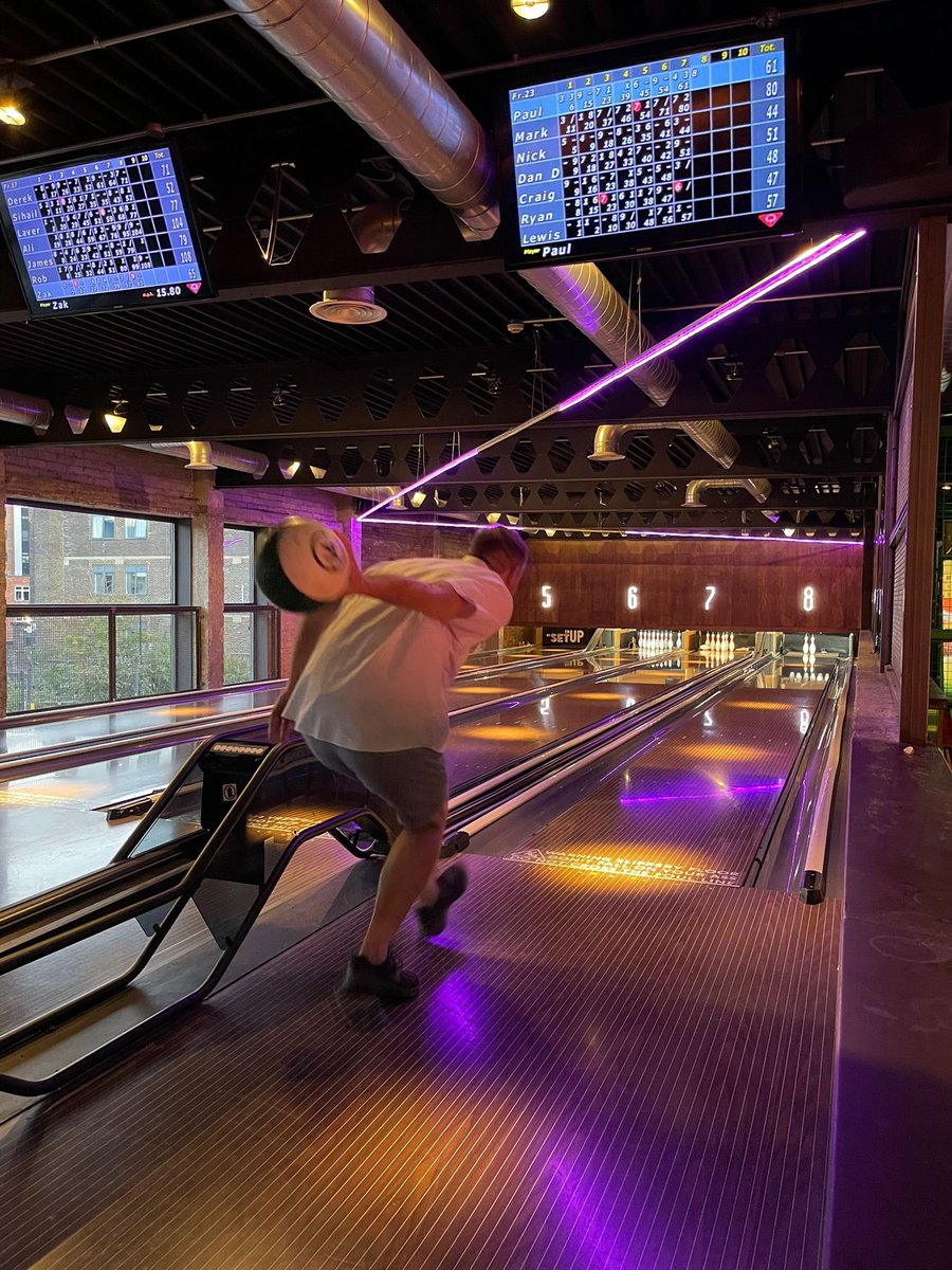Kentonbball's tweet photo. The bad heads finally in the rear view mirror.
Heres some pics from the the @Kentonbball end of season night out in @Lane7_ 
@Ali_Langley96 taking top spot in the bowling #kentonbasketballclub #kentonbasketball #endofseason #club #team #social #basketball #bowling #pool https://t.co/E3ocTw7WuN