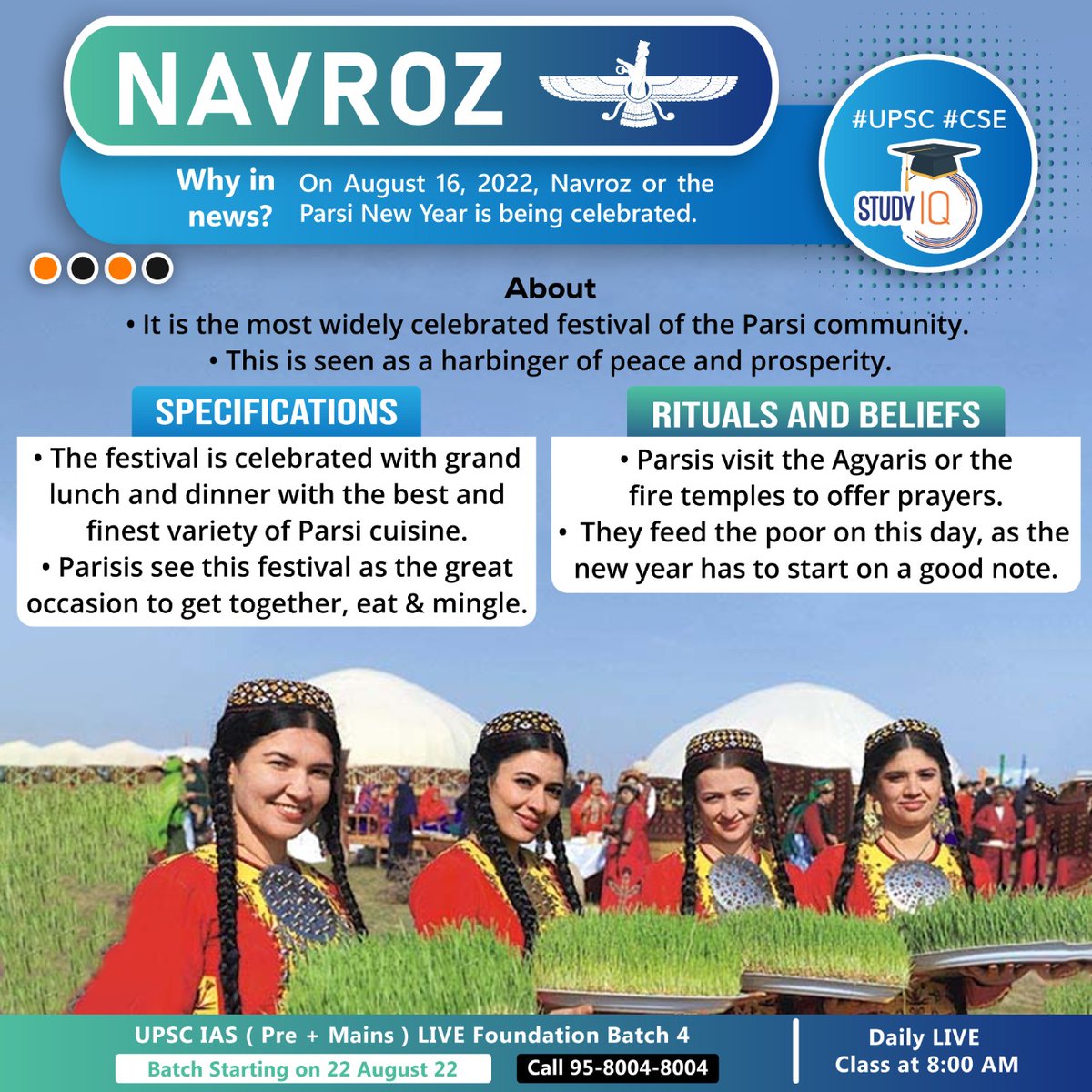 upsciq's tweet photo. #Navroz
#festival #grandlunch #dinner #parsicommunity #parsi #parsicuisine #agyaris #firetemples #prayers #goodnote #upsc #cse #whyinnews #parsinewyear https://t.co/judoBkrRZI