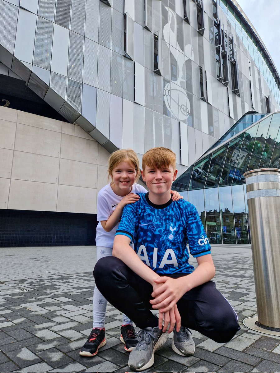 Two Salisbury Spurs making their usual school holiday trip to the stadium. #COYS #THFC #SalisburySpurs