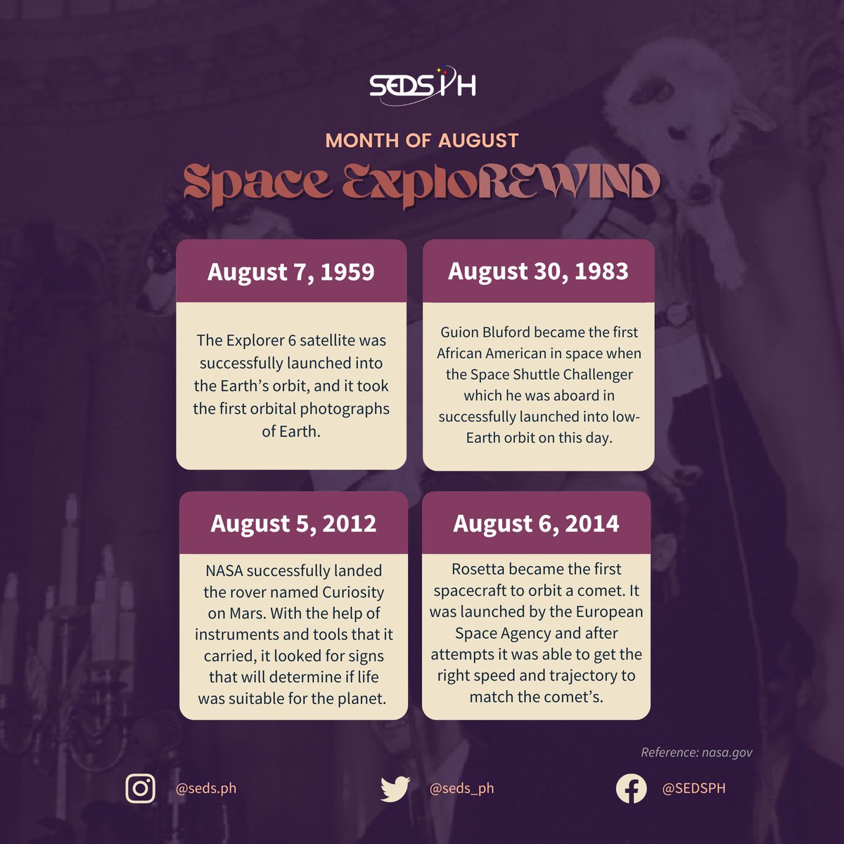 seds_ph's tweet photo. Have a quick read on these space advancements that happened in the month of August, and let's appreciate how far we've come! ✨ https://t.co/Xrxx2KQY7W