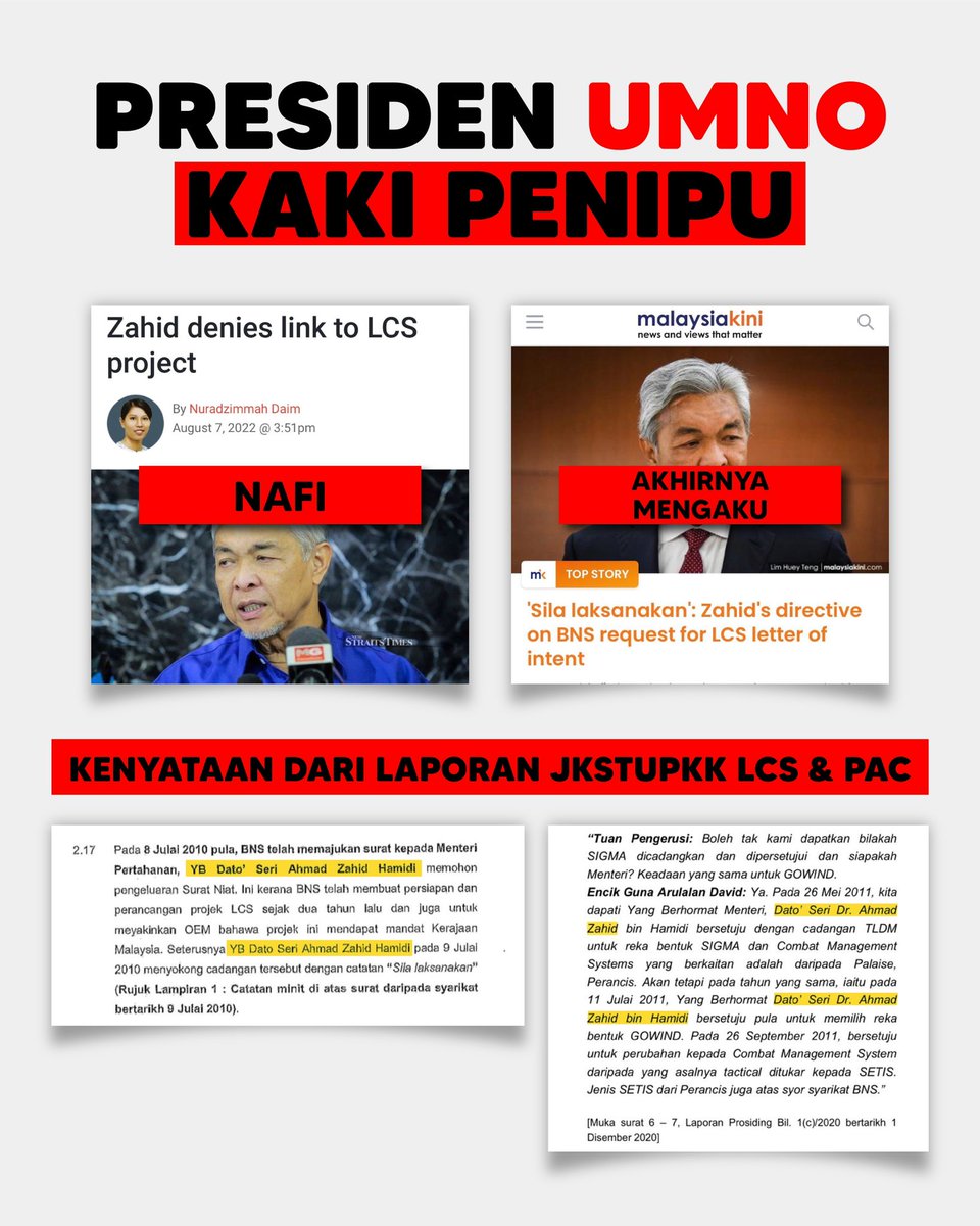 SyedSaddiq's tweet photo. Kaki penipu. 

Kata tak terlibat, akhirnya terkantoi juga. 

🚨“Sila laksanakan”

🚨Kemukakan permohonan melaksanakan perolehan rundingan terus

🚨Tukar GOWIND ➡️ SIGMA &amp; bakul sampahkan nasihat Panglima TLDM

Dah tak boleh nak nafikan penglibatan lagi. 

Siasat jerung ini! https://t.co/QHI8DFyqsU