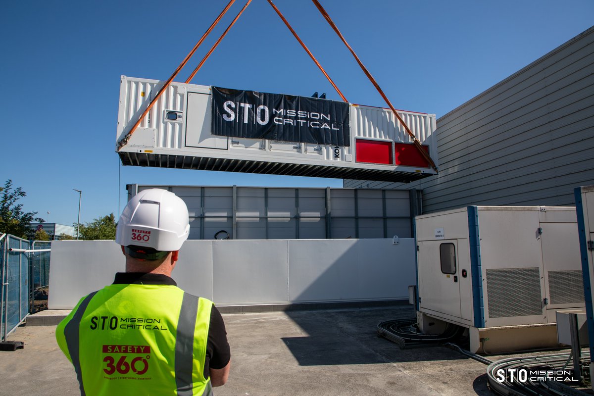 ST_Dublin's tweet photo. Well done to our Mission Critical Team on the successful installation of two 10 Ton - 10,000 litre Belly Tanks &amp; two KD3100 CPU45 Generators, weighing 42 Ton each on one of our Dublin Data Centre projects. #STOMissionCritical #DataCentre | @StructureTone https://t.co/y31zNjd7XU