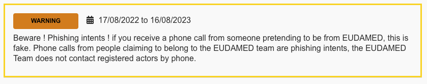 taoexcellence's tweet photo. 🚨 Alert for all economic operators using #EUDAMED!
The #EUDAMED team has released a warning about phishing via EUDAMED: 1/5
Link to the warning 👉 https://t.co/nH38uaX534
#regulatoryaffairs #medtech #dataresearch #datacollecting #clinicaldata #EU #UDI #notifiedbodies https://t.co/yAJMZPnokK