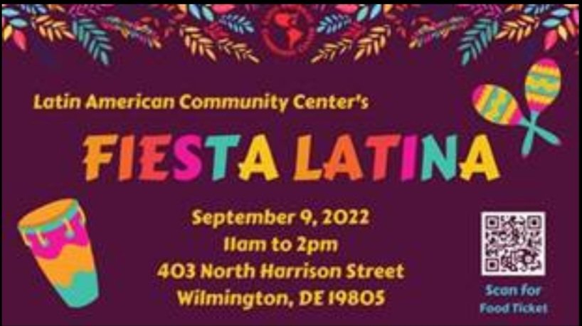 BCCS_POP's tweet photo. Latin American Community Center will be hosting a Fiesta Latina event on September 9th from 11 am to 2 pm in Wilmington! Please come and have some fun! https://t.co/ykKd4Bmfk9
