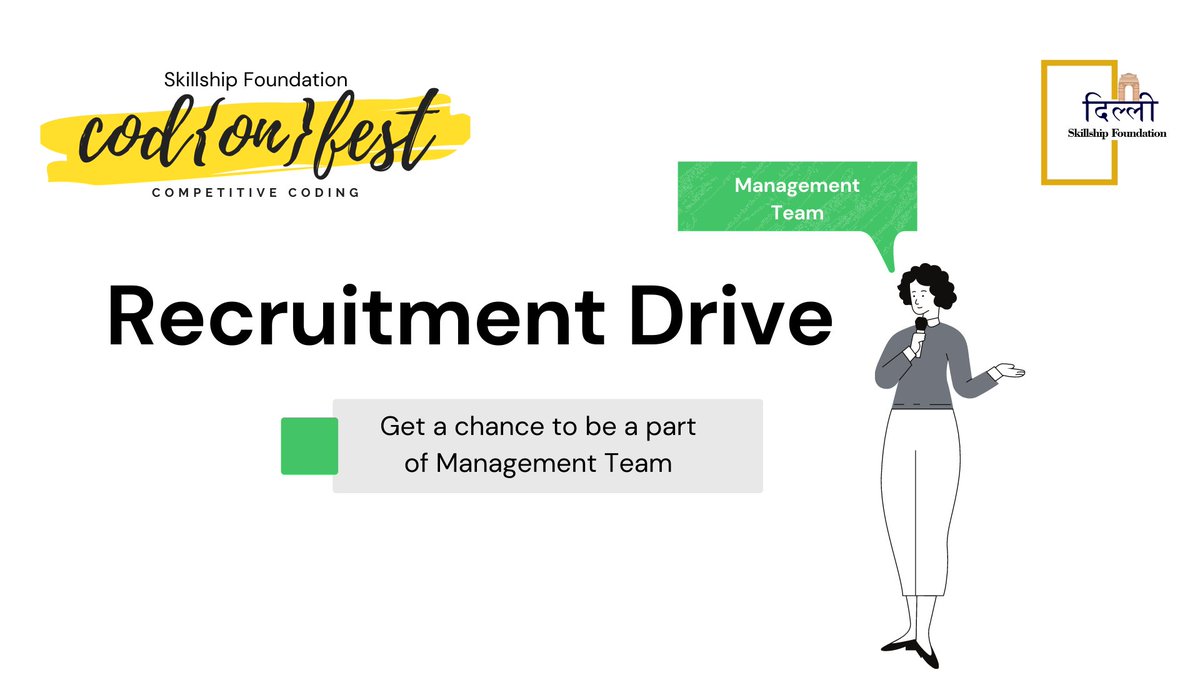 SkillshipF's tweet photo. Skillship Delhi is hiring core team member 
Registration link: https://t.co/SknVC9T4P9 https://t.co/owliQCRatV