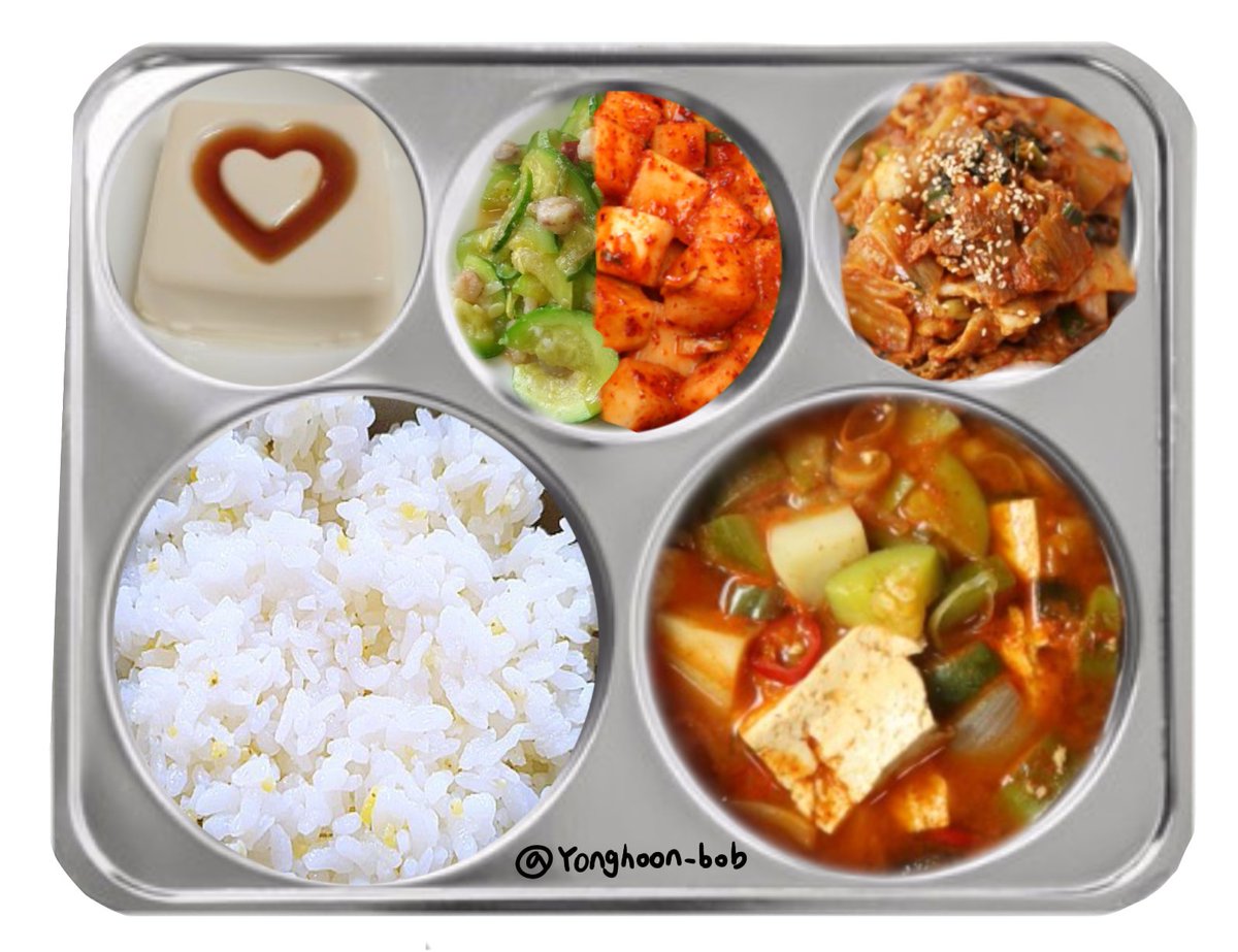 🎉💕🎂 오늘 생일 🎂💕🎉

220817
37일차 훈련소에의 마지막 조식 🍽

밥
연두부양념장
돼지고기김치볶음
호박고추장찌개
애호박나물
깍두기

#용훈