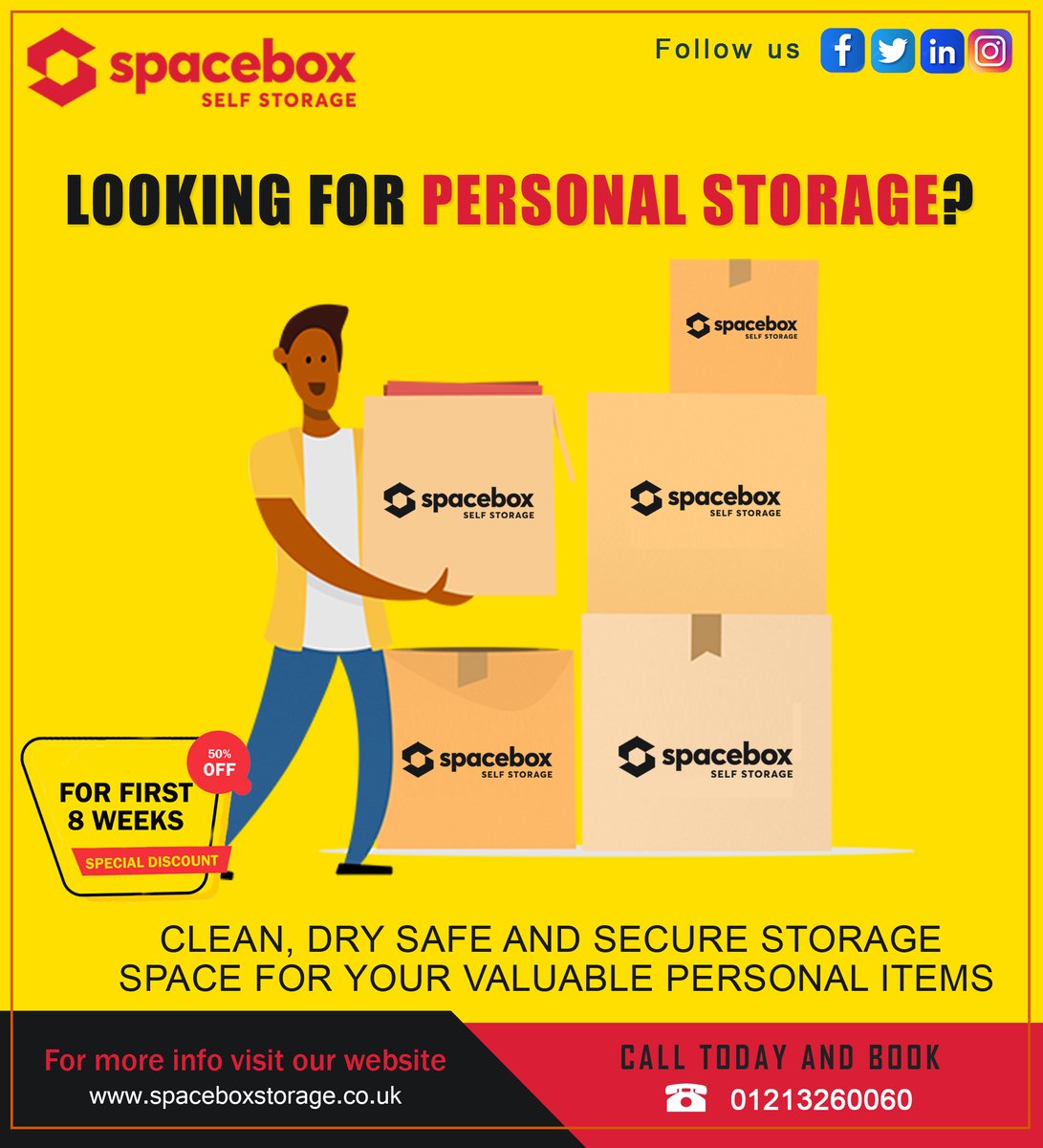 SelfSpacebox's tweet photo. Looking for Personal Storage?
Clean, Dry Safe and Secure Storage
Space for your Valuable Personal Items
📞 01213260060
🌐 https://t.co/9neu3npePl
#spacebox #selfstorageunits #selfstoragefacility #storage #selfstorage #selfstore #storageideas #storagesolutions #birmingham https://t.co/2ZOMGII68d