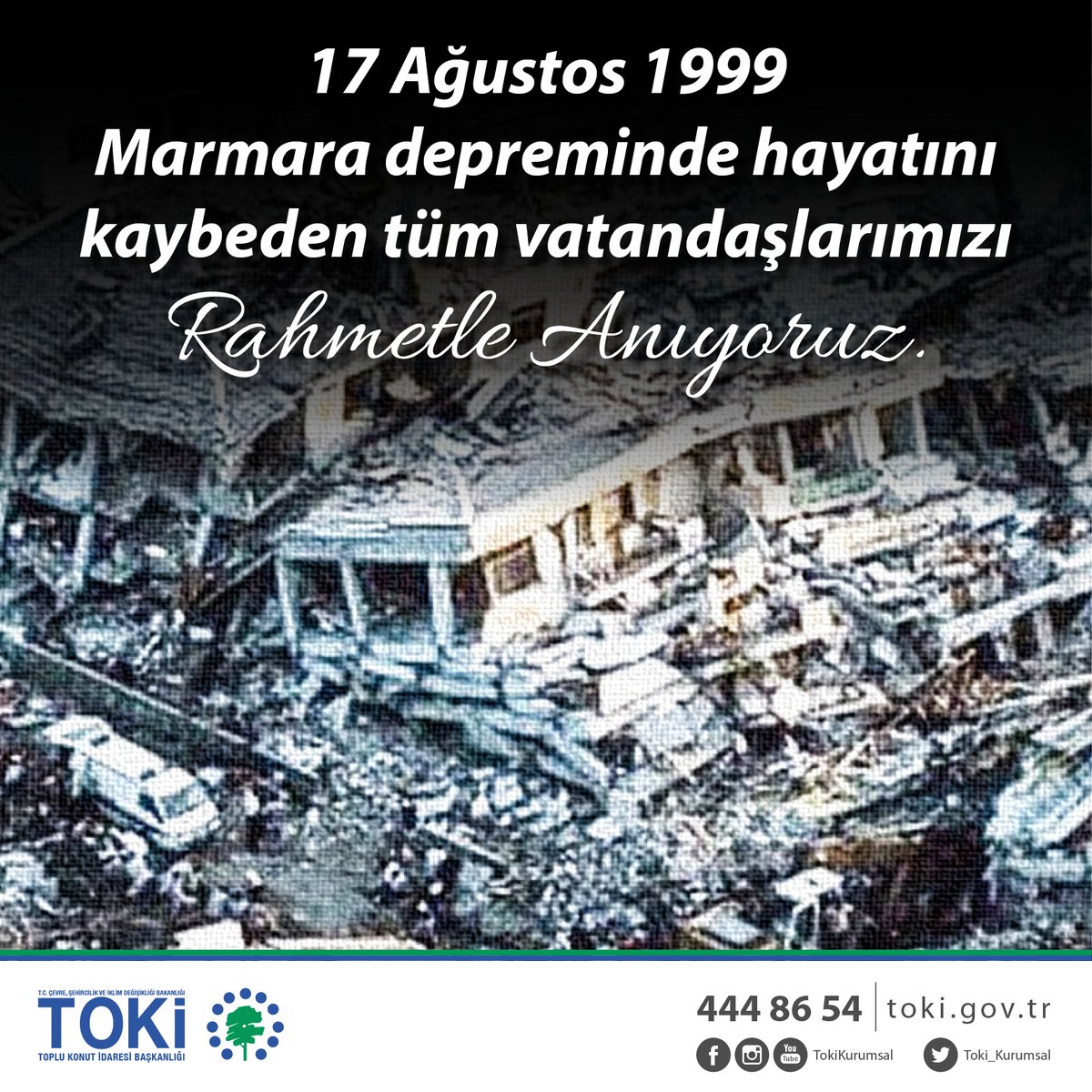 17 Ağustos Marmara Depremi'nin 23. yıl dönümünde hayatını kaybeden tüm vatandaşlarımızı saygı ve rahmetle anıyoruz...
 
 #17ağustos1999 #MarmaraDepremi #unutmadık