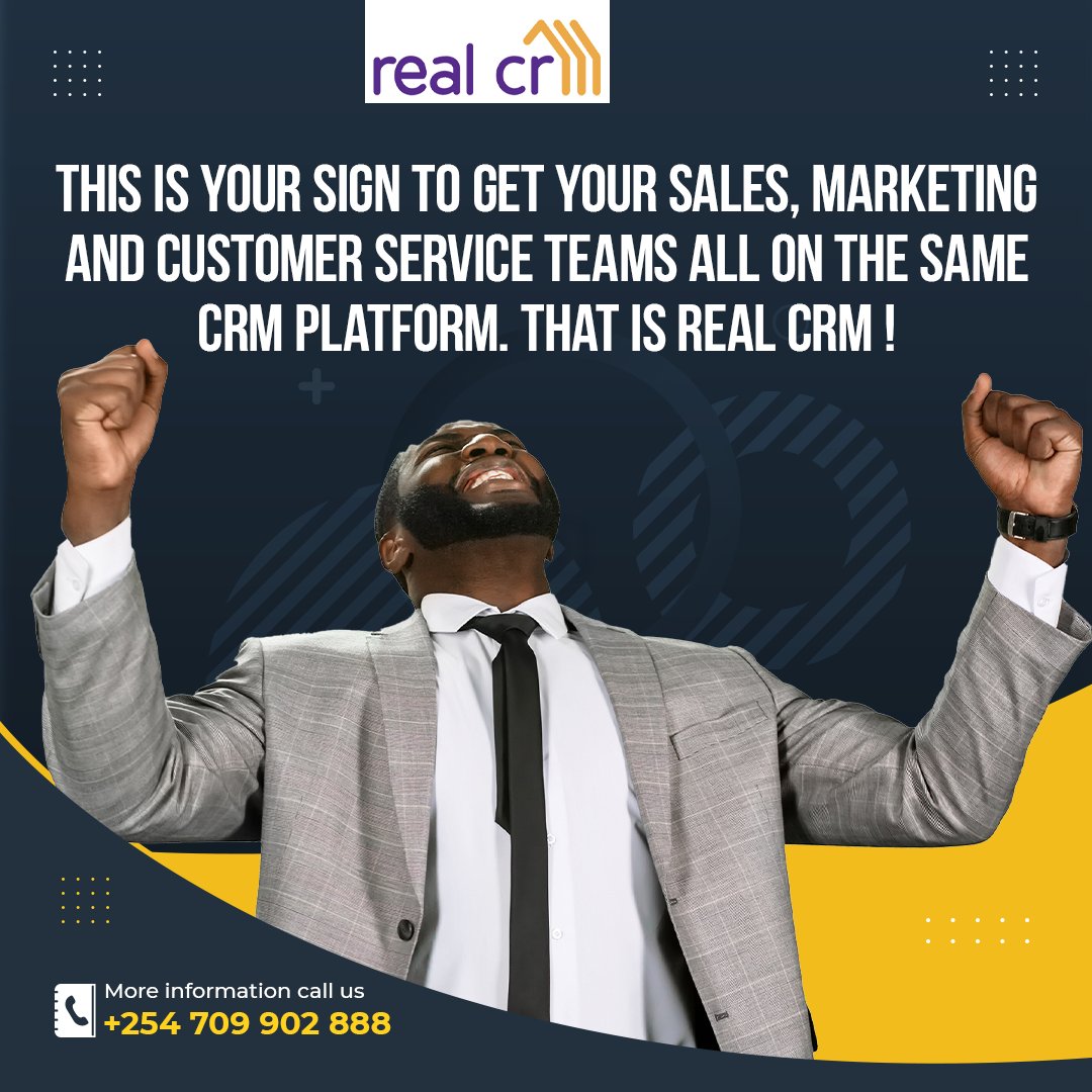 realcrmke's tweet photo. This is your sign to get your sales, marketing and customer services teams all on the same CRM system.

Call: +254 709 902 888
WhatsApp: +254 717 999 992
PS: 𝗪𝗲 𝘄𝗶𝗹𝗹 𝗱𝗼 𝗮 𝗪𝗵𝗮𝘁𝘀𝗔𝗽𝗽 𝗯𝘂𝘀𝗶𝗻𝗲𝘀𝘀 𝗶𝗻𝘁𝗲𝗴𝗿𝗮𝘁𝗶𝗼𝗻 𝗳𝗼𝗿 𝘆𝗼𝘂𝗿 𝗯𝘂𝘀𝗶𝗻𝗲𝘀𝘀 https://t.co/juvElCCh2I
