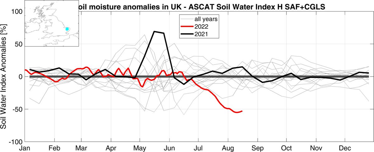 HydrologyNext's tweet photo. plot of soil moisture anomalies, even worse https://t.co/nRtb1IkU4b