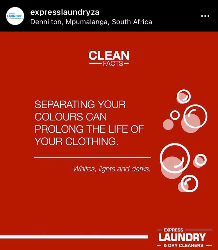 ExpLaundry's tweet photo. Separate your laundry colours guys. Your clothes will last longer!! https://t.co/ychYjcoDV8