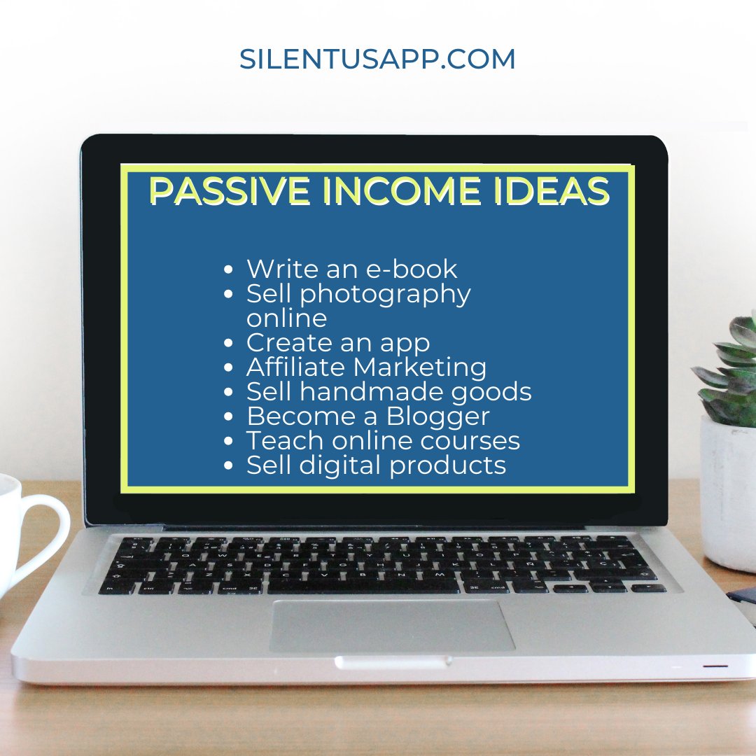 silentusapp's tweet photo. Passive income ideas:

- write and e-book
- sell photography online
- sell handmade goods
- become a blogger
- teach online courses
- sell digital products

... and boost productivity using @silentusapp!

#freelancing #productivity #passiveincome #hustle #entrepreneurship https://t.co/h7kHSpH4bt