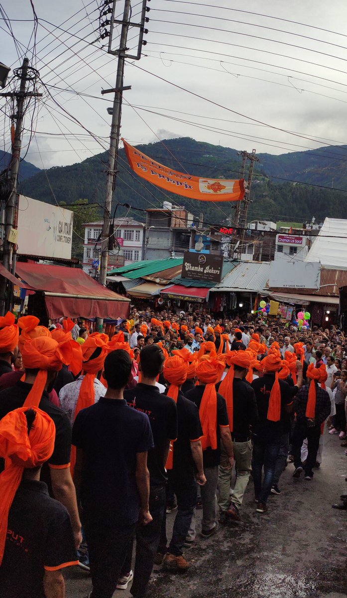 RKS_Chamba_HP's tweet photo. Minjar Mela possession 2022 at Chamba, Himachal Pradesh by Rajput Kalyan Sabha, Chamba HP https://t.co/dNcCBi8HH7