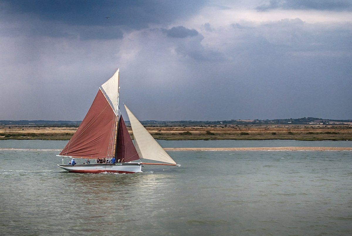 JimPullen9's tweet photo. Essex oyster smacks – our forefathers sailed these fine craft to catch the Colchester Native Oyster. Some now restored, can be seen here racing at #MerseaWeek on the River Blackwater. https://t.co/S1tGtYfX0A