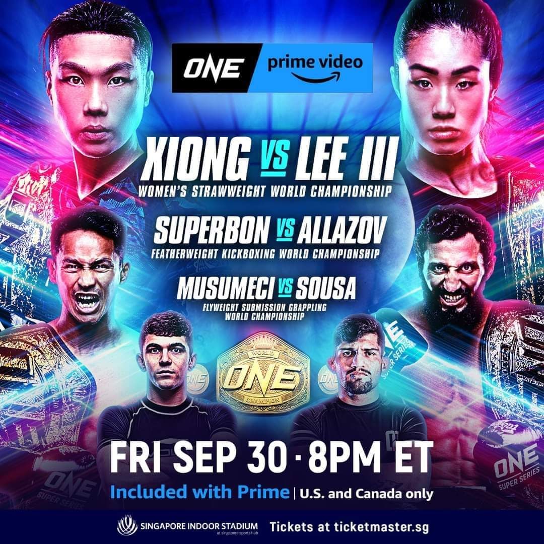 KevinBelingon's tweet photo. ONE on Prime Video🔥 3 World Titles on the line this Sept 30💥💥💥 Stay tuned👊
#onechampionship https://t.co/6oZPbdnx5X