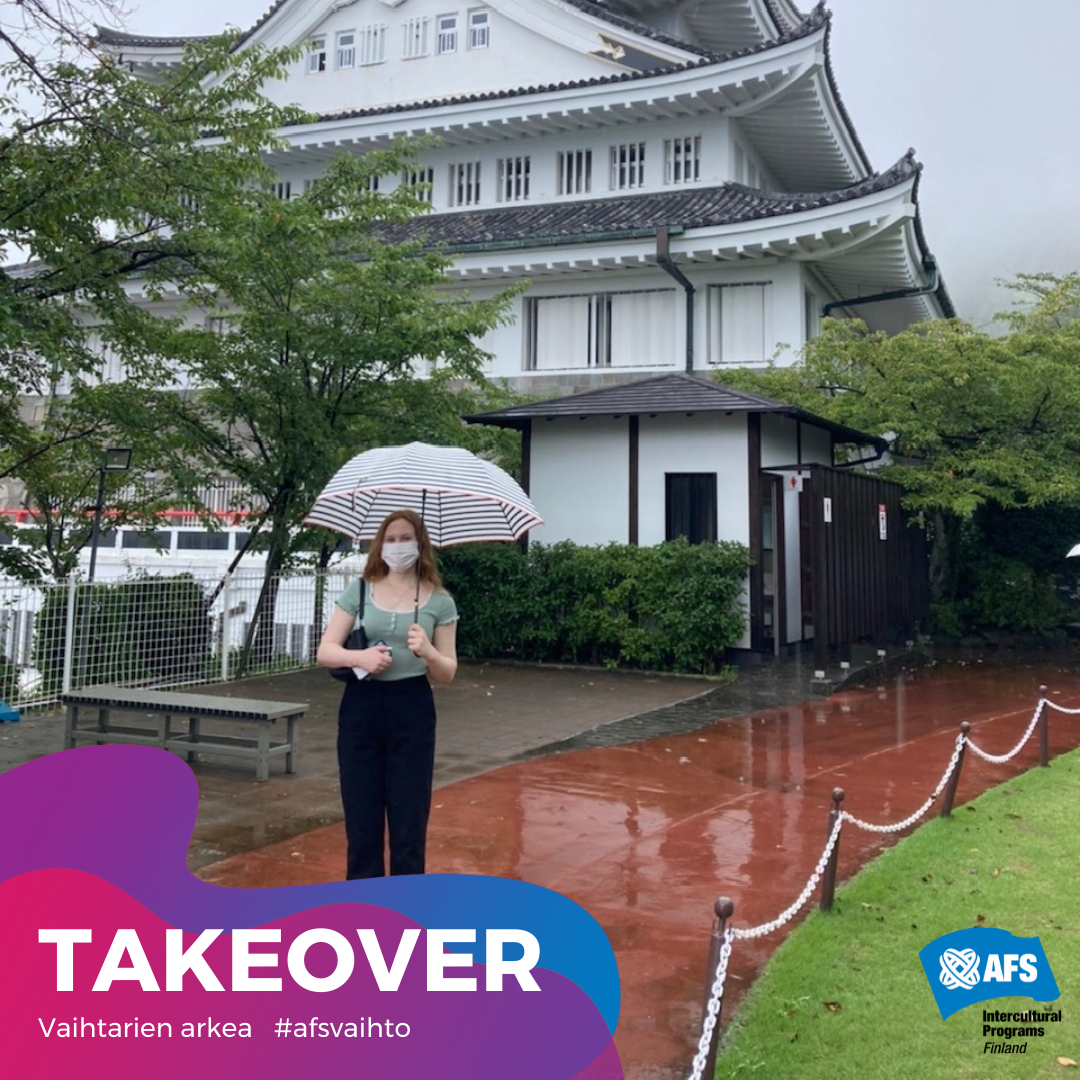 AFSFinland's tweet photo. 🇯🇵 JAPANI TAKEOVER 🇯🇵 #japani
Miten Olivian vaihto on sujunut ja kuinka hän on sopeutunut uuteen kotimaahansa? Tästä lisää Instagram ja Facebook storyissa! 😍⁣⁣

Tiesithän että voit lähteä Japaniin vaihtoon myös keväällä? Ole nopea ja hae nyt! 👉 https://t.co/1EMLMzMNEe https://t.co/tAujX3oYkd