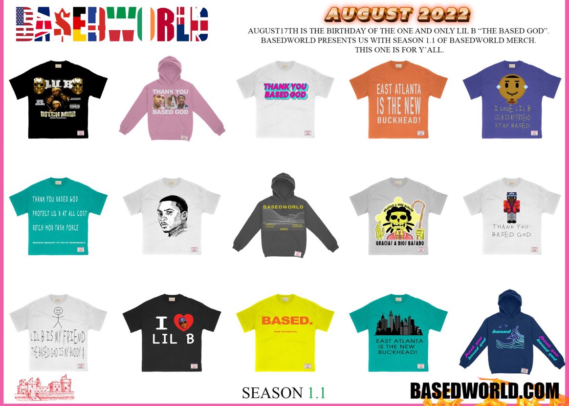 DreamsAndPaint's tweet photo. OFFIClAL @LILBTHEBASEDGOD MERCH IS LIVE FOR #BASEDDAY !!! VERY RARE!!!! https://t.co/u3KysOeE6G https://t.co/qTESGxlq8v