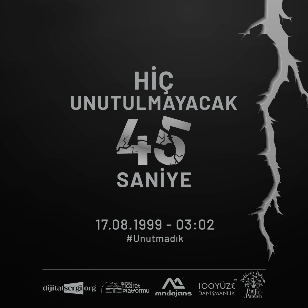 Hiç Unutulmayacak #45saniye 
#17Agustos1999