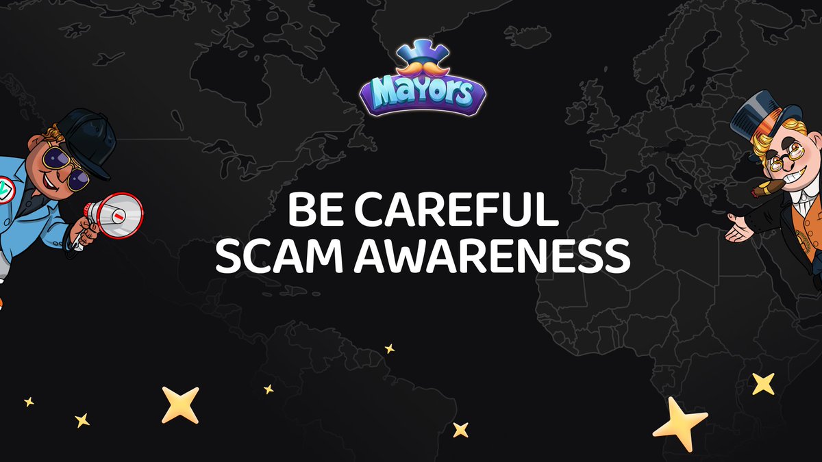 MayorsGame's tweet photo. Good morning, Mayors!🎩

Weekly reminder of SCAM AWARENESS ⚠️⚠️⚠️

Since we all operate with cryptocurrencies, there will always be a person who will try to steal them. Please be careful and attentive and don't follow any suspicious links. https://t.co/CXl3Xma3qp