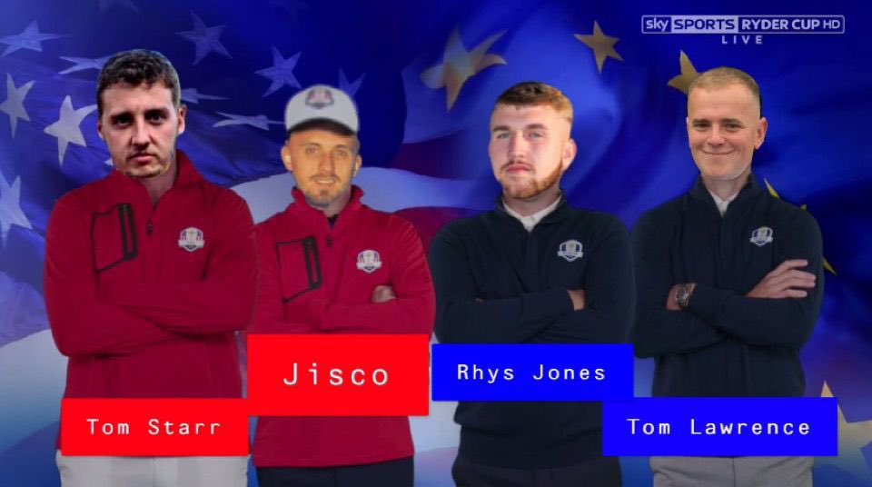 TheLeagueofGen2's tweet photo. A firery opening match up for the 2022 Caeder Cup🔥 Representing Europe, this years El Bandito finalist TL and previous Green Jacket winner RJ take on the forever passionate and pumped up TS and the seasonal rookie with a point to prove JD. A match with bad intentions💥🇪🇺🏆🇺🇸 https://t.co/U6iNBXW0Vi