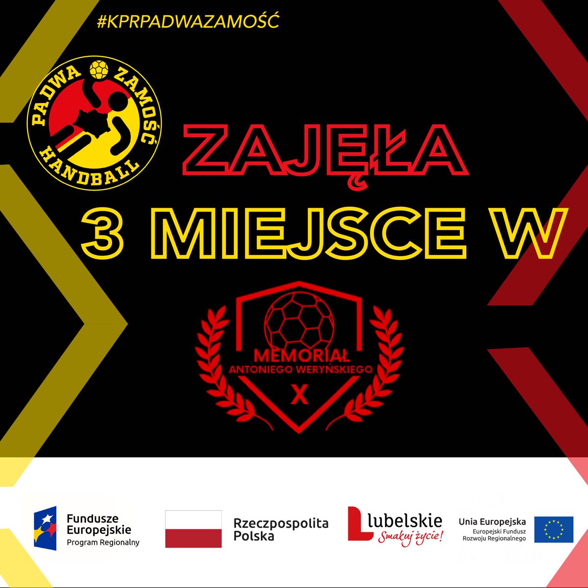 MKSPadwa's tweet photo. Podczas X Memoriału im. Antoniego Weryśnkiego w Mielcu zajęliśmy 3 miejsce! 
W ten weekend czeka Nas następny sprawdzian turniejowy tym razem u @KPRLegionowo ! 

#lubelskiesmakujżycie
#KPRPadwaZamość 
#Be1ofPadwa 

@Twierdza_Zamosc 
@UMWL_Lublin 
@GA_PULAWY 
#LWBogdanka https://t.co/9Yrntj6I8E