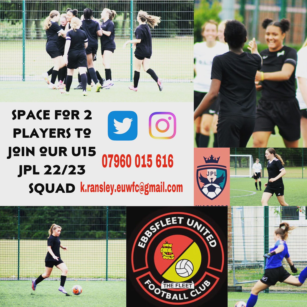 EUWFCJPLGIRLS's tweet photo. @EbbsfleetWomen @JPL_WARRIORS @EUFCofficial @EUFCU16 https://t.co/7MXm5RQ7iG