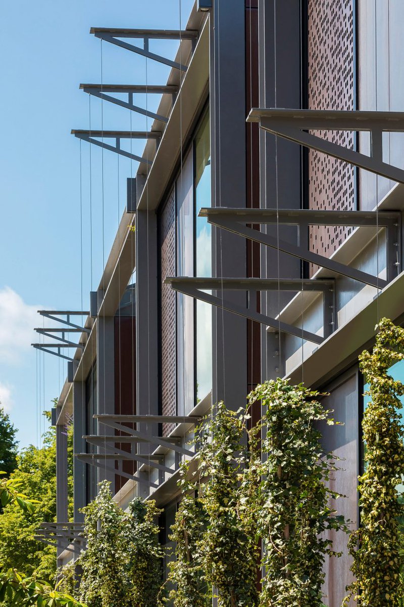 LexiconplusIon's tweet photo. The Dyson Building at Gresham's School in Norfolk, designed by architecture studio WilkinsonEyre, stands out since it has an "architecture that follows a modern aesthetic using industrial components mixed with integral landscaping and low energy systems". https://t.co/SRkeJKt6W9