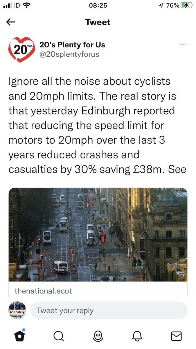 A56Safety's tweet photo. @AndyBurnhamGM @AndyBurnhamGM - Great news, and long overdue. Ps when you’re in Edinburgh next week looking at #BikesOnTrams will you check out this success story too, as would be amazing in Gtr Mcr for Active Travel. @DameSarahStorey https://t.co/xG6wu0f6q8