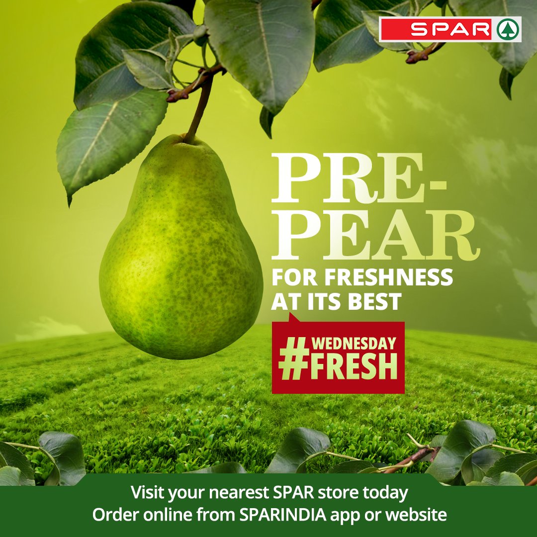 SparIndiaHyper's tweet photo. Are you ready to experience true freshness with #WednesdayFresh ๐
Shop now at your nearest SPAR store, or order online from SPARINDIA App or https://t.co/IyTAroz6rU
#WednesdayFresh #Fresh #Groceries #Vegetables #Fruits #SPAR #SPARStore #VisitNow https://t.co/z3oztFFRrH