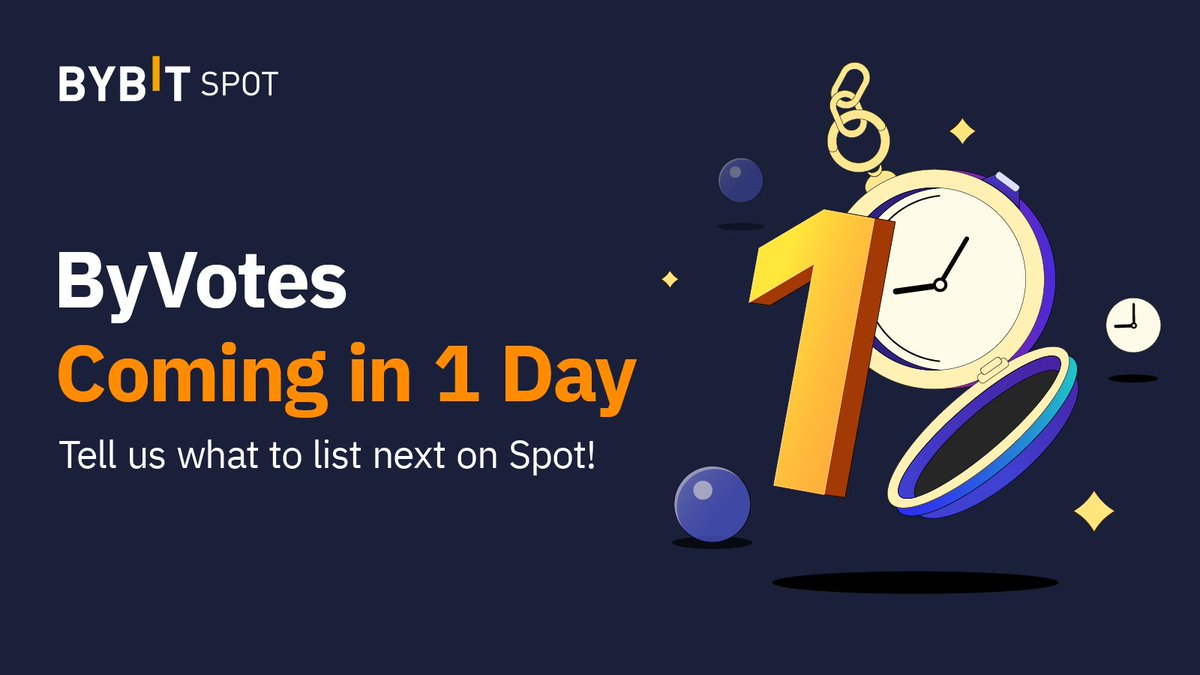 Bybit_Official's tweet photo. 🔥 1 day until the 5th round of #ByVotes!  Set yourself ready to vote for listings!

🔸 Sologenic ( $SOLO )
🔸 Revolt 2 Earn ( $RVLT )
🔸 ChainGuardians ( $CGG )

⏰ Aug. 18, 3AM UTC - Aug. 19, 3AM UTC
👉 Cast your votes: https://t.co/lFXpxu1Uzj https://t.co/iHbYmbEseD