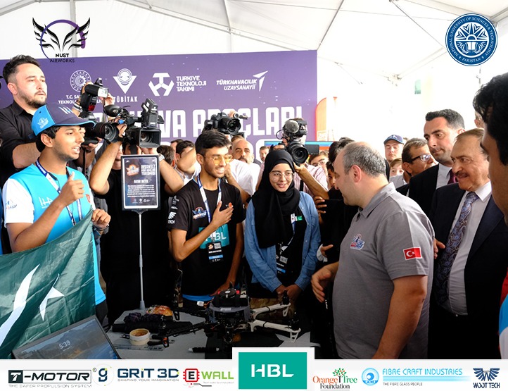 NustAirworks's tweet photo. Teknofest provided the team valuable exposure at the international level, including the chance for the team to meet and converse with Turkey's  Minister of IT, Mustafa Varank. https://t.co/CpMNtPUu4R