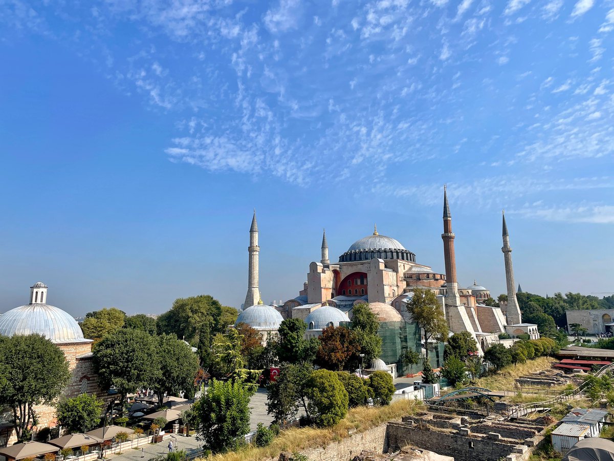 aredmond110's tweet photo. A lovely tradition of welcoming our newest teachers with a Turkish breakfast with a view. #iics1911 https://t.co/CoDur8nkeV